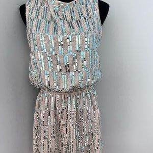 Gorgeous sequin sleeveless backless sexy dress s S